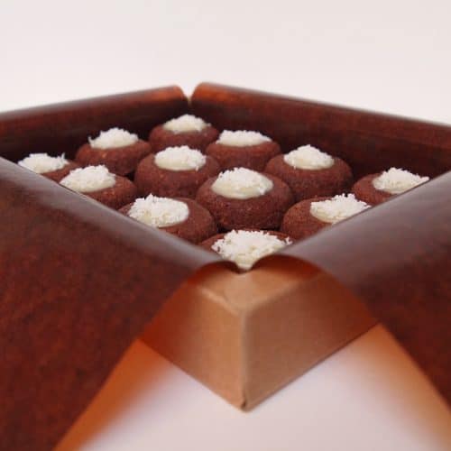 financier lucien chocolate coconut organic almonds pastry dessert cake